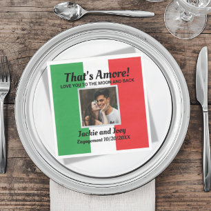 That's Amore! Personalized Italian Couple's Event  Napkin