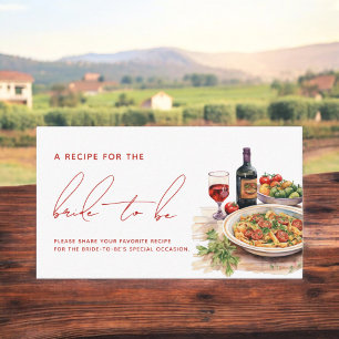 That's Amore  Recipe for the Bride to Be Enclosure Card