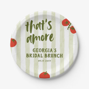 That's Amore Tomato Bridal Shower Paper Plate