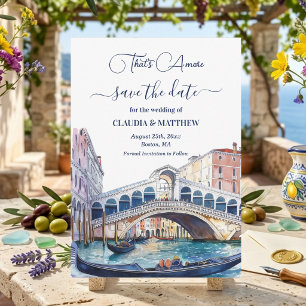 That's Amore Watercolor Venice Save The Date
