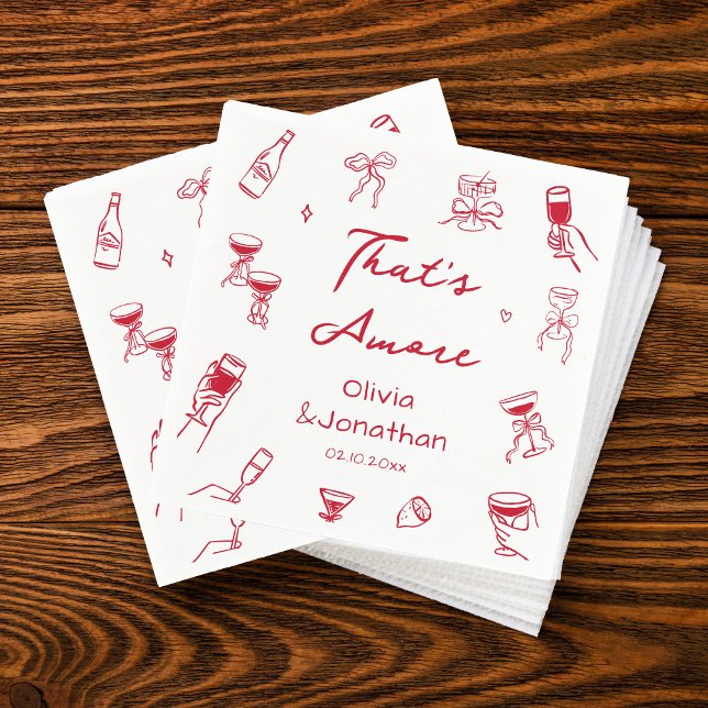 That's Amore Wedding Napkin (Creator Uploaded)