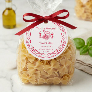 That's Amore Whimsical Hand Drawn Bridal Shower Favour Tags