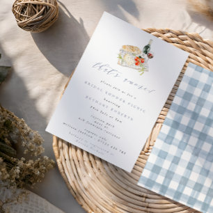 That's Amore Wine & Cheese Bridal Shower Picnic Invitation