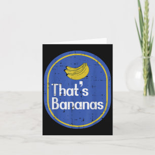 Thats Bananas Sticker Fruit Costume Halloween Men Card