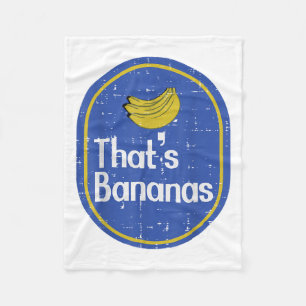 Thats Bananas Sticker Fruit Costume Halloween Men Fleece Blanket