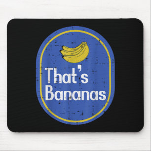 Thats Bananas Sticker Fruit Costume Halloween Men Mouse Pad