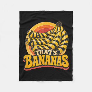 Thats Bananas Summer Fruit Funny Humour Retro Fleece Blanket