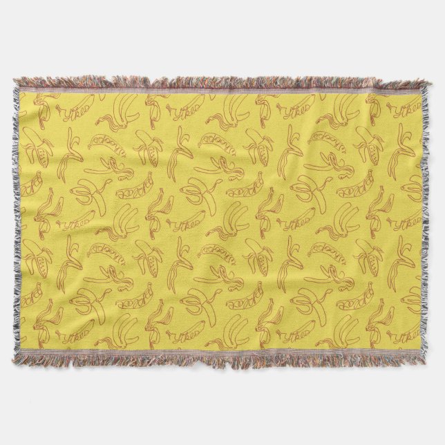 That's Bananas Throw Blanket (Front)