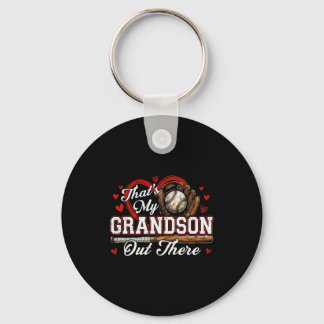 That's grandson out there women baseball grandma keychain