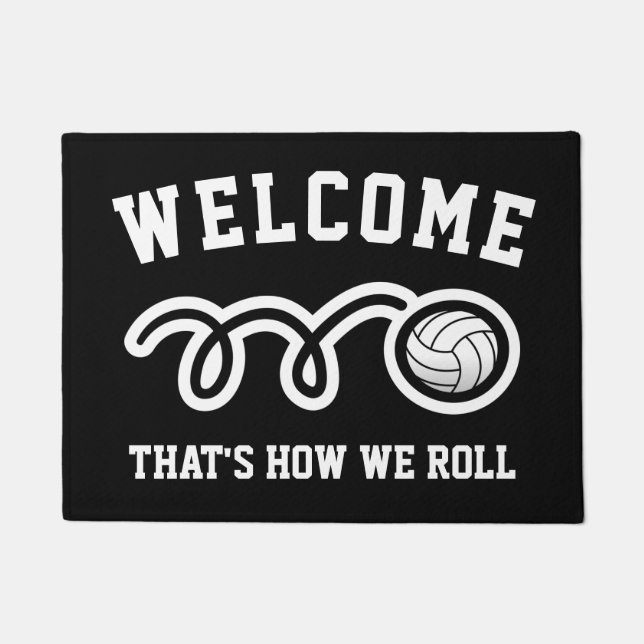 That's how i roll funny volleyball sign welcome doormat (Front)