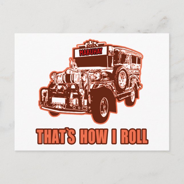 That's How I Roll Jeepney Postcard (Front)