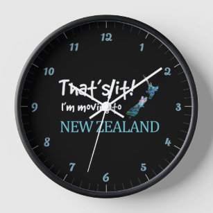 THAT'S IT MOVING TO NEW ZEALAND KIWI PAUA CLOCK
