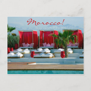 "That's life", Morocco luxury poolside Postcard