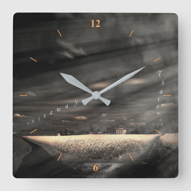 That's Life Square Wall Clock (Front)