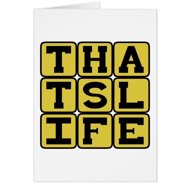 That's Life, Wise Words (Front)