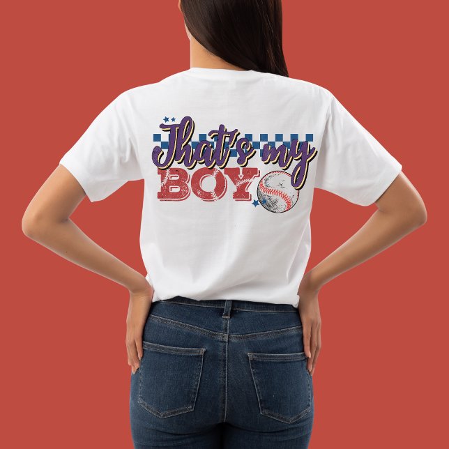 That's My Boy Player's Photo Retro Baseball Parent T-Shirt (Creator Uploaded)