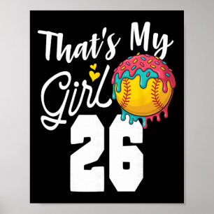 That's My Boy Softll 26 Number Mom Dad Number #26 Poster