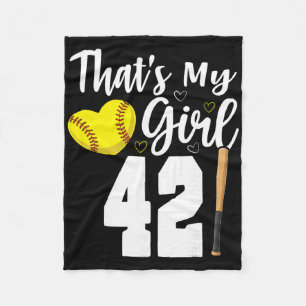 That's My Girl Number #42 Softll Number 42  Fleece Blanket