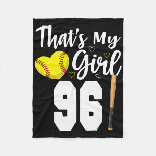 That's My Girl Number #96 Softll Number 96  Fleece Blanket