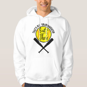That's My Granddaughter Out There Softball Grandma Hoodie