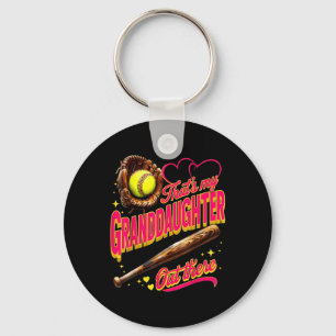 Thats My Granddaughter Out There Softball Grandma Keychain