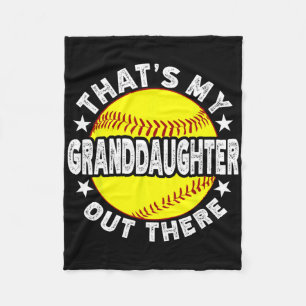 That's My Granddaughter Out There Softll  Fleece Blanket