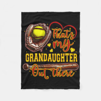 That's My Granddaughter Out There Softll Grandma Fleece Blanket