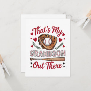 That's My Grandson Out There Baseball Grandma  Invitation