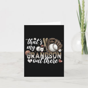 That's My Grandson Out There Baseball Grandma Moth Card