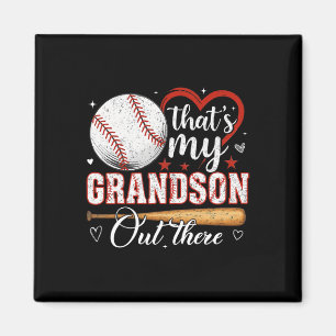 That's My Grandson Out There Baseball Grandma Moth Magnet