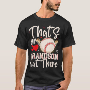 That's My Grandson Out There Baseball Grandma Moth T-Shirt