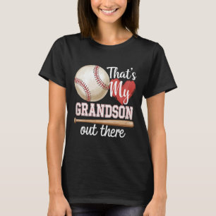 That's My Grandson Out There Baseball Grandma Moth T-Shirt