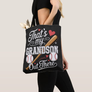 That's My Grandson Out There Baseball Tote Bag