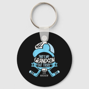 That's My Grandson Out There Ice Hockey Sports Ath Keychain