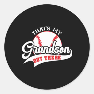 That's My Grandson Out There Mothers Day Sell Gran Classic Round Sticker