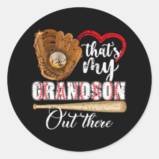 That's My Grandson Out There Sell Grandma Mothers  Classic Round Sticker