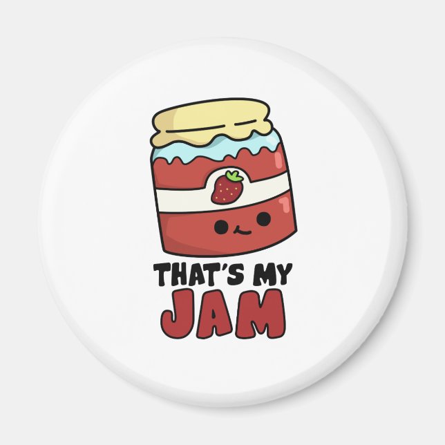 That's My Jam Funny Jar of Jam Pun  Magnet (Front)