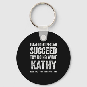 That's My Name Co. Kathy Women's Black Modern Lett Keychain