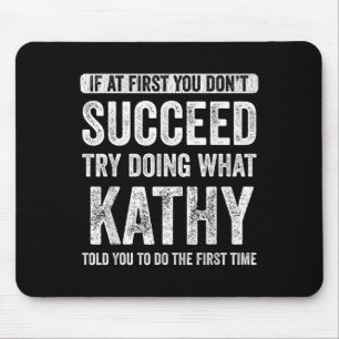 That's My Name Co. Kathy Women's Black Modern Lett Mouse Pad