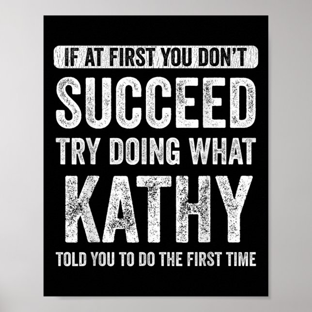 That's My Name Co. Kathy Women's Black Modern Lett Poster (Front)