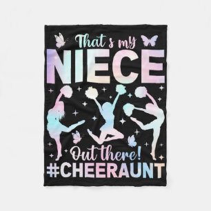 That's My Niece Cheer Aunt Cheerleading Auntie _3 Fleece Blanket