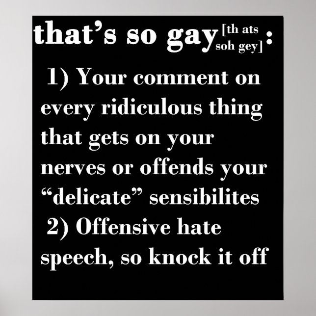 That's So Gay Poster (Front)