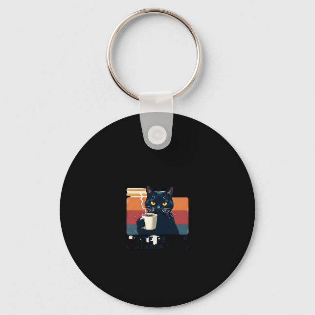 That's What I Do I Drink Coffee I Hate People And  Keychain (Front)
