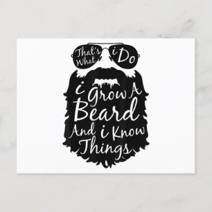 Thats what I do I grow a beard and I know things Holiday Postcard