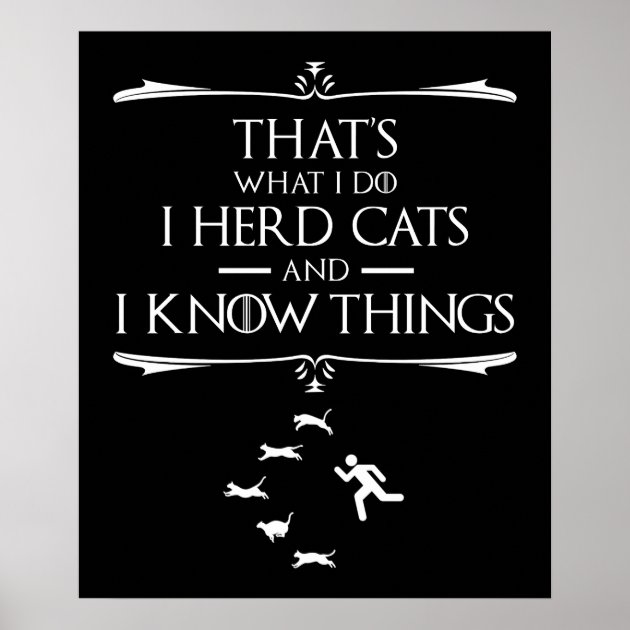 Affiche vintage en métal avec chat de police Cowboy, That's What I Do I Protect My People and I Know Things - 20,3 x 30,5 cm