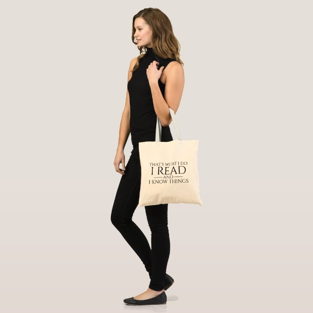 That's What I Do I Read And I Know Things Tote Bag (Front (Model))