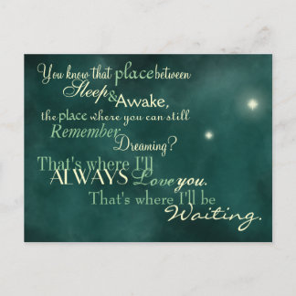 "That's Where I'll Be Waiting" Postcard