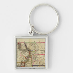 Thayer's map of Colorado 2 Keychain