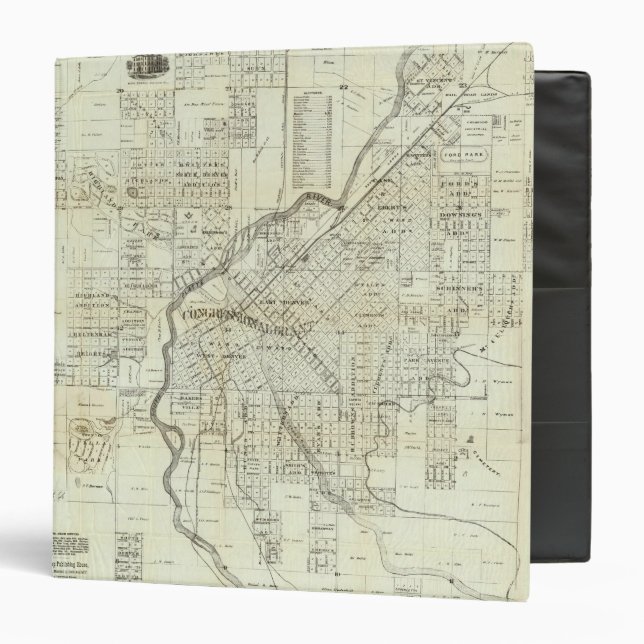 Thayer's Map of Denver Colorado Binder (Front/Inside)