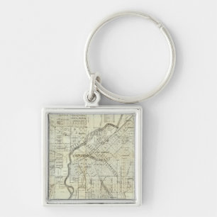 Thayer's Map of Denver Colorado Keychain